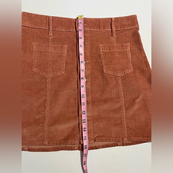Aerie burnt Orange button front Mini Skirt size M - Picture 6 of 6